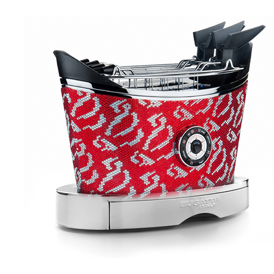 Automatyczny toster Volo z 9895 biało-czerwonymi kryształami Swarovskiego, Bugatti