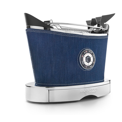 Włoski automatyczny toster Volo oprawny w ręcznie szyty jeans, Bugatti