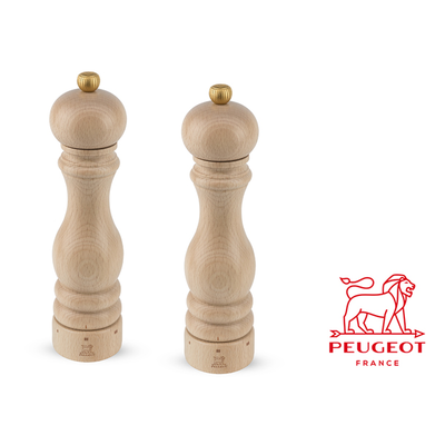Paris - Klasyczne młynki do przypraw, mechanizm U-Select, naturalny buk, 22 cm, Peugeot