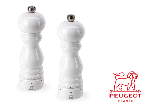 Paris - Francuskie młynki do przypraw, mechanizm U-Select, lakierowany na biało buk, 18 cm, Peugeot