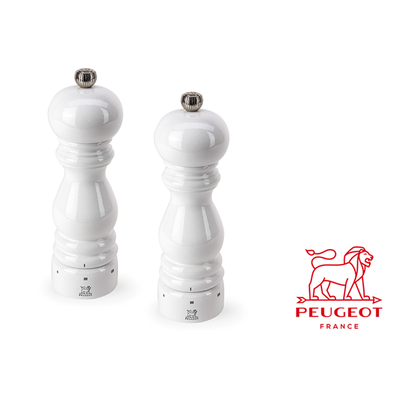 Paris - Francuskie młynki do przypraw, mechanizm U-Select, lakierowany na biało buk, 18 cm, Peugeot