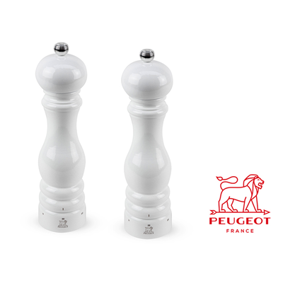 Paris - Francuskie młynki do przypraw, mechanizm U-Select, lakierowany na biało buk, 22 cm, Peugeot