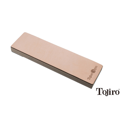 Bloczek do polerowania ostrzy noży, drewno i naturalna skóra, Tojiro