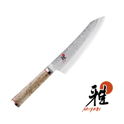 5000 MCD - 100-warstwowy, mistrzowski damasceński nóż Santoku Bunka, 18 cm, Miyabi