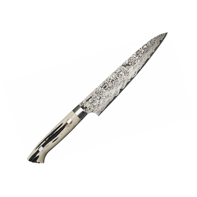 WBB - Uniwersalny nóż Shotoh, 13 cm, 61 warstw damasceńskiej stali R2, Takeshi Saji