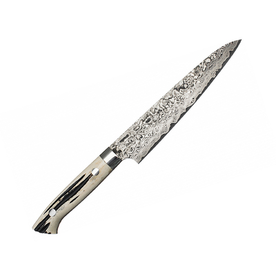 WBB - Uniwersalny nóż Shotoh, 15 cm, 61 warstw damasceńskiej stali R2, Takeshi Saji