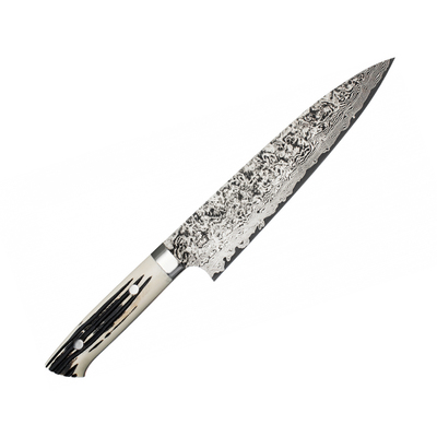 WBB - Krótki nóż kucharza Gyutoh, 18 cm, 61 warstw damasceńskiej stali R2, Takeshi Saji
