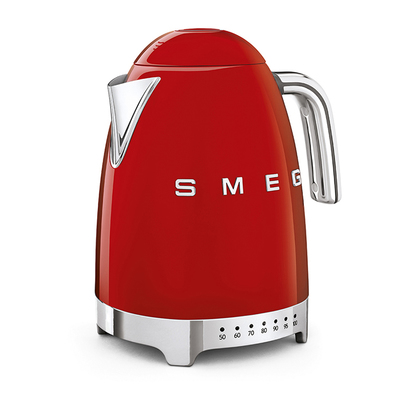 50's Red - Elegancki, czerwony czajnik elektryczny z regulacją temperatury, SMEG