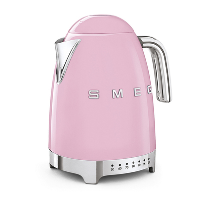 50's Light Pink - Elegancki, różowy czajnik elektryczny z regulacją temperatury, SMEG