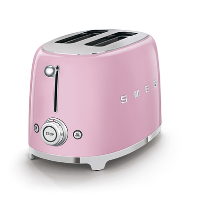 50's Pink - Designerski różowy toster na 2 kromki pieczywa, SMEG