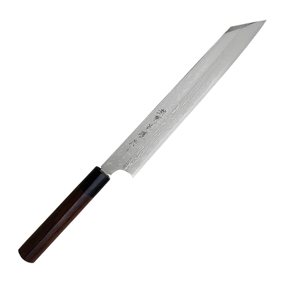 Tradition - Damasceński, japoński nóż ze stali Shirogami, Kiritsuke, 24 cm, Hideo Kitaoka