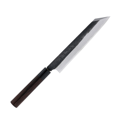 Tradition - Damasceński, japoński nóż ze stali Shirogami, Kiritsuke Black, 21 cm, Hideo Kitaoka