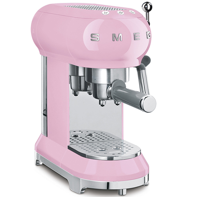 50's Light pink - Włoski, ciśnieniowy, różowy ekspres do kawy, SMEG