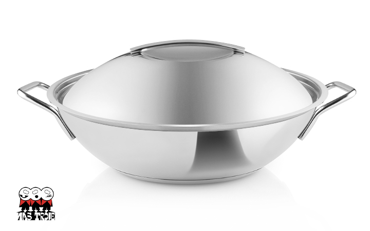 Stainless Steel - Stalowy wok z pokrywą-kopułą, 5 Ø 32 cm, Eva Solo Prestiżowa Kuchnia