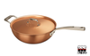 Signature - Miedziany wok z wkładem do gotowania na parze + pokrywka, 4,5 litra, Ø 28 cm, Falk