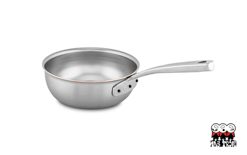 Copper Core - Stalowo-miedziana ręcznie tworzona patelnia sauté, Ø 20 cm, Falk