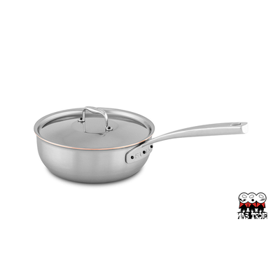 Copper Core - Stalowo-miedziana ręcznie tworzona patelnia sauté z pokrywką, Ø 24 cm, Falk