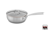 Copper Core - Stalowo-miedziana ręcznie tworzona patelnia sauté z pokrywką, Ø 24 cm, Falk