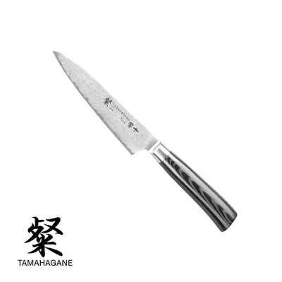 Tamahagane Kyoto San - Japoński 63-warstwowy nóż uniwersalny, Shotoh, 12 cm, Kataoka