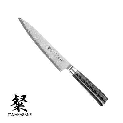 Tamahagane Kyoto San - Japoński 63-warstwowy nóż uniwersalny, Shotoh, 15 cm, Kataoka