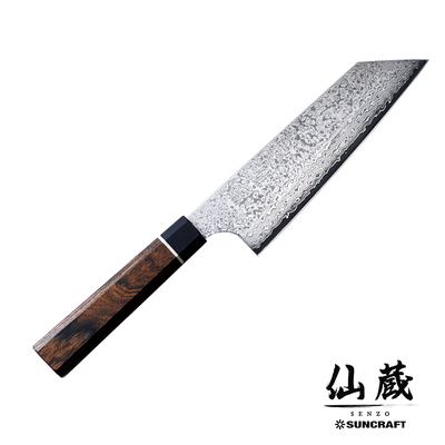 Senzo Black - Czerniony, 33-warstwowy japoński nóż Bunka, 16,5 cm, Suncraft