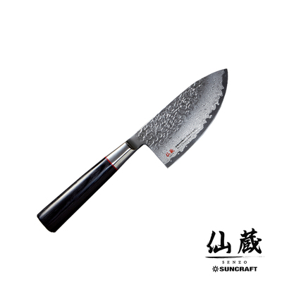 Senzo Classic - Młotkowany, 33-warstwowy japoński nóż Ko-Deba, 10 cm, Suncraft