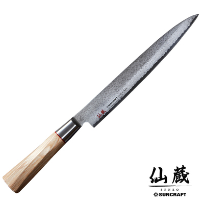 Senzo Twisted Octagon - Japoński 33-warstwowy nóż do sushi, Sashimi, 21 cm, Suncraft