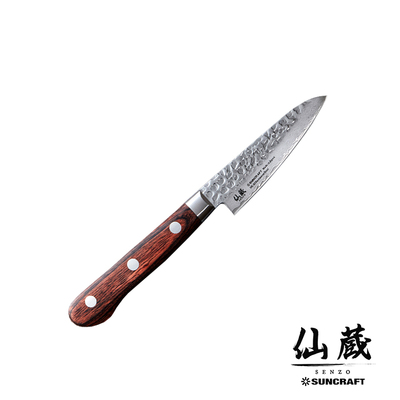 Senzo Universal - 33-warstwowy japoński nóż do obierania warzyw ze zeuropeizowaną rękojeścią, 9 cm, Suncraft
