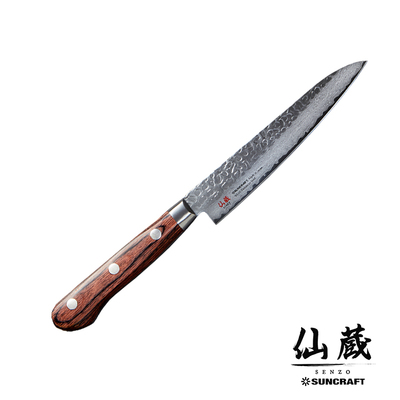 Senzo Universal - 33-warstwowy japoński nóż uniwersalny Shotoh ze zeuropeizowaną rękojeścią, 13,5 cm, Suncraft