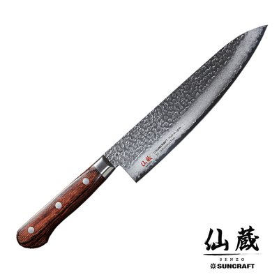 Senzo Universal - 33-warstwowy japoński nóż kucharza ze zeuropeizowaną rękojeścią, Gyutoh, 21 cm, Suncraft