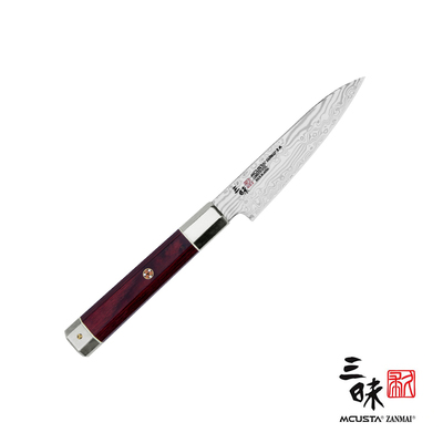 Ultimate Aranami - Mistrzowski 33-warstwowy nóż uniwersalny Shotoh, rdzeń z plecionej stali, 11 cm, Mcusta Zanmai