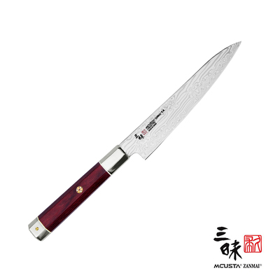 Ultimate Aranami - Mistrzowski 33-warstwowy nóż uniwersalny Shotoh, rdzeń z plecionej stali, 15 cm, Mcusta Zanmai