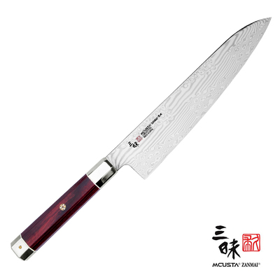 Ultimate Aranami - Mistrzowski 33-warstwowy nóż kucharza Gyutoh, rdzeń z plecionej stali, 21 cm, Mcusta Zanmai