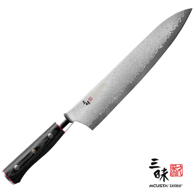 Classic Pro Zebra - Japoński, 33-warstwowy nóż szefa kuchni Gyutoh, 24 cm, Mcusta Zanmai