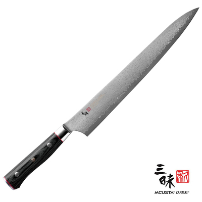 Classic Pro Zebra - Japoński, 33-warstwowy nóż do sushi Sujihiki, 24 cm, Mcusta Zanmai