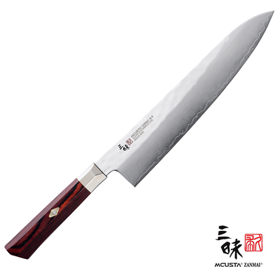 Supreme Hammered - Młotkowany, damasceński nóż szefa kuchni Gyutoh, 24 cm, Mcusta Zanmai