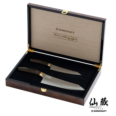 Elegancia - Zestaw prezentowy - nóż szefa kuchni i nóż uniwersalny, Suncraft