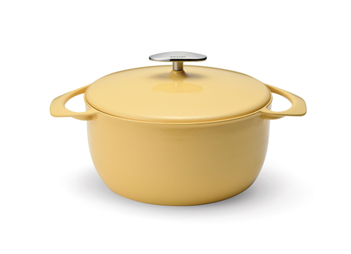 Yellow - japoński, żeliwny garnek, kolor żółty, 3 litry, Ø 20 cm, Unilloy