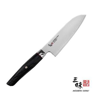 Revolution - Japoński nóż do warzyw i mięs Ko-Santoku, stal proszkowa SPG2, 15 cm, Mcusta Zanmai