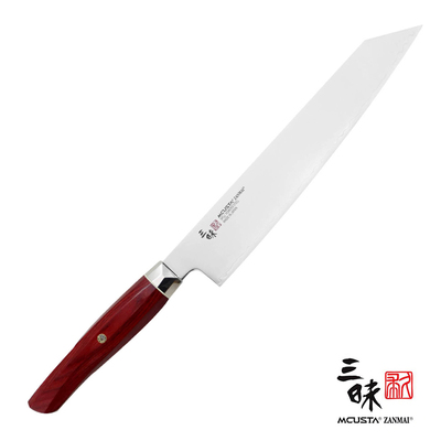 Revolution Red - Japoński nóż do mięs i warzyw Kiritsuke, stal proszkowa SPG2, 23 cm, Mcusta Zanmai