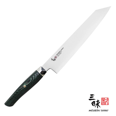 Revolution Green - Japoński nóż do mięs i warzyw Kiritsuke, stal proszkowa SPG2, 23 cm, Mcusta Zanmai