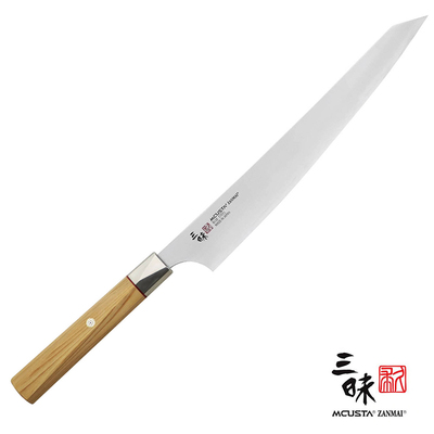 Beyond - Japoński nóż do sushi i sashimi Sujihiki, stal Aogami Super, 24 cm, Mcusta Zanmai