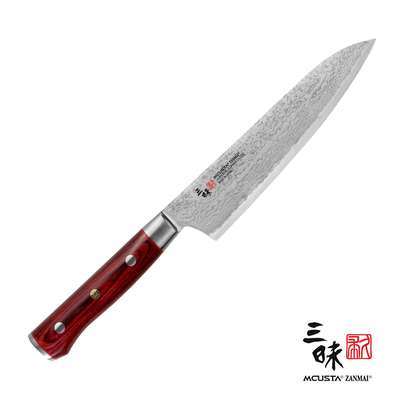 Classic Pro Flame - 33-warstwowy japoński, krótki nóż kucharza Gyutoh, 18 cm, Mcusta Zanmai