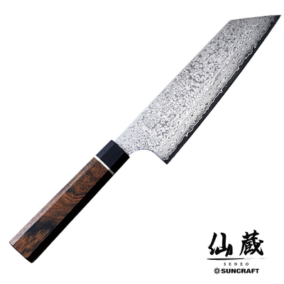 Senzo Black - Czerniony, 33-warstwowy japoński nóż Bunka, 20 cm, Suncraft