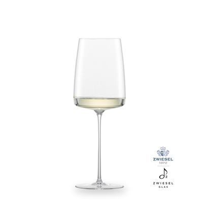 Simplify - 2 kieliszki do białego wina o lekkim, świeżym aromacie 38,2 cl, ręcznie tworzone, dmuchane szkło, Zwiesel GLAS