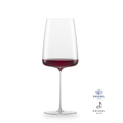 Simplify - 2 kieliszki do czerwonego wina o owocowym, delikatnym aromacie 74 cl, ręcznie tworzone, dmuchane szkło, Zwiesel GLAS
