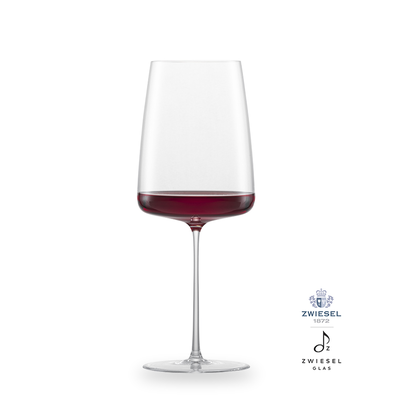 Simplify - 2 kieliszki do czerwonego wina o owocowym, delikatnym aromacie 55,5 cl, ręcznie tworzone, dmuchane szkło, Zwiesel GLAS