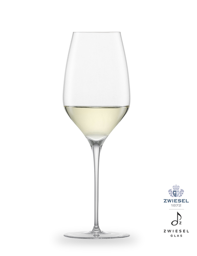 Alloro - 2 kieliszki do białego wina Riesling 42,6 cl, ręcznie tworzone, dmuchane szkło, Zwiesel GLAS