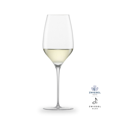 Alloro - 2 kieliszki do białego wina Riesling 42,6 cl, ręcznie tworzone, dmuchane szkło, Zwiesel GLAS