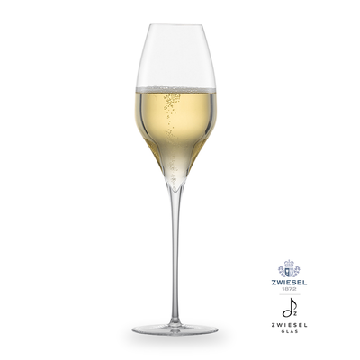 Alloro - 2 kieliszki do szampana 36,6 cl, ręcznie tworzone, dmuchane szkło, Zwiesel GLAS